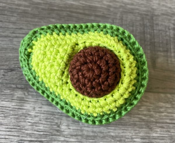 kids crochet play food avocado