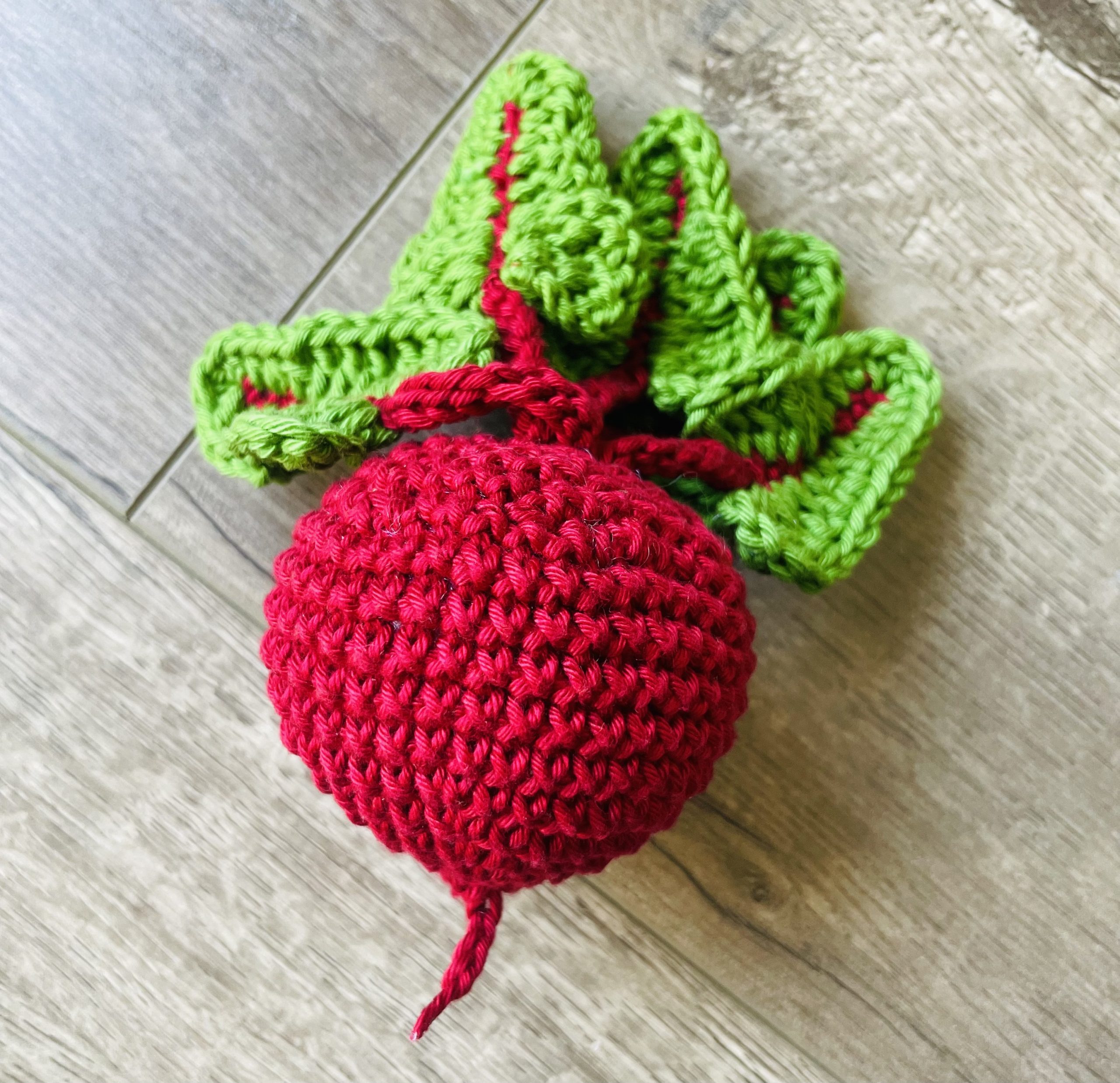 kids crochet play food beetroot