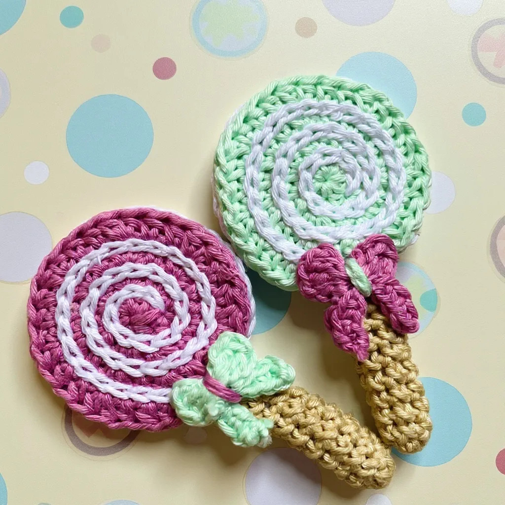kids crochet play food lollipop