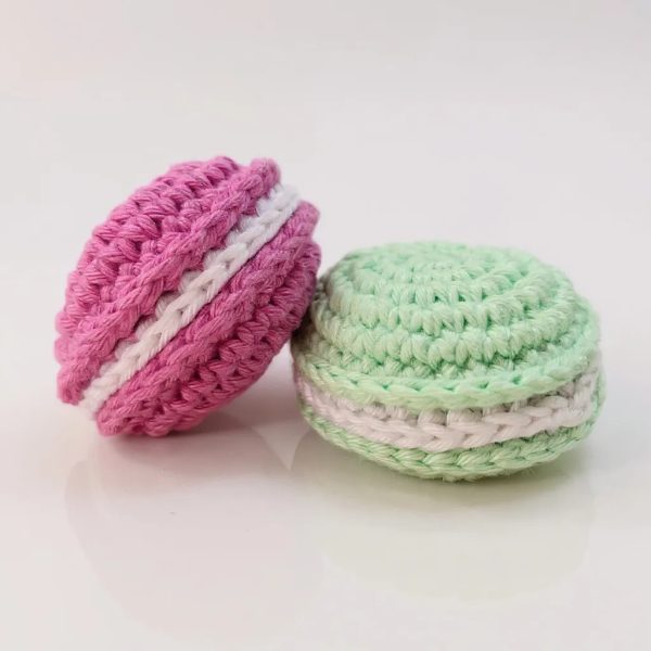 kids crochet play food macarons