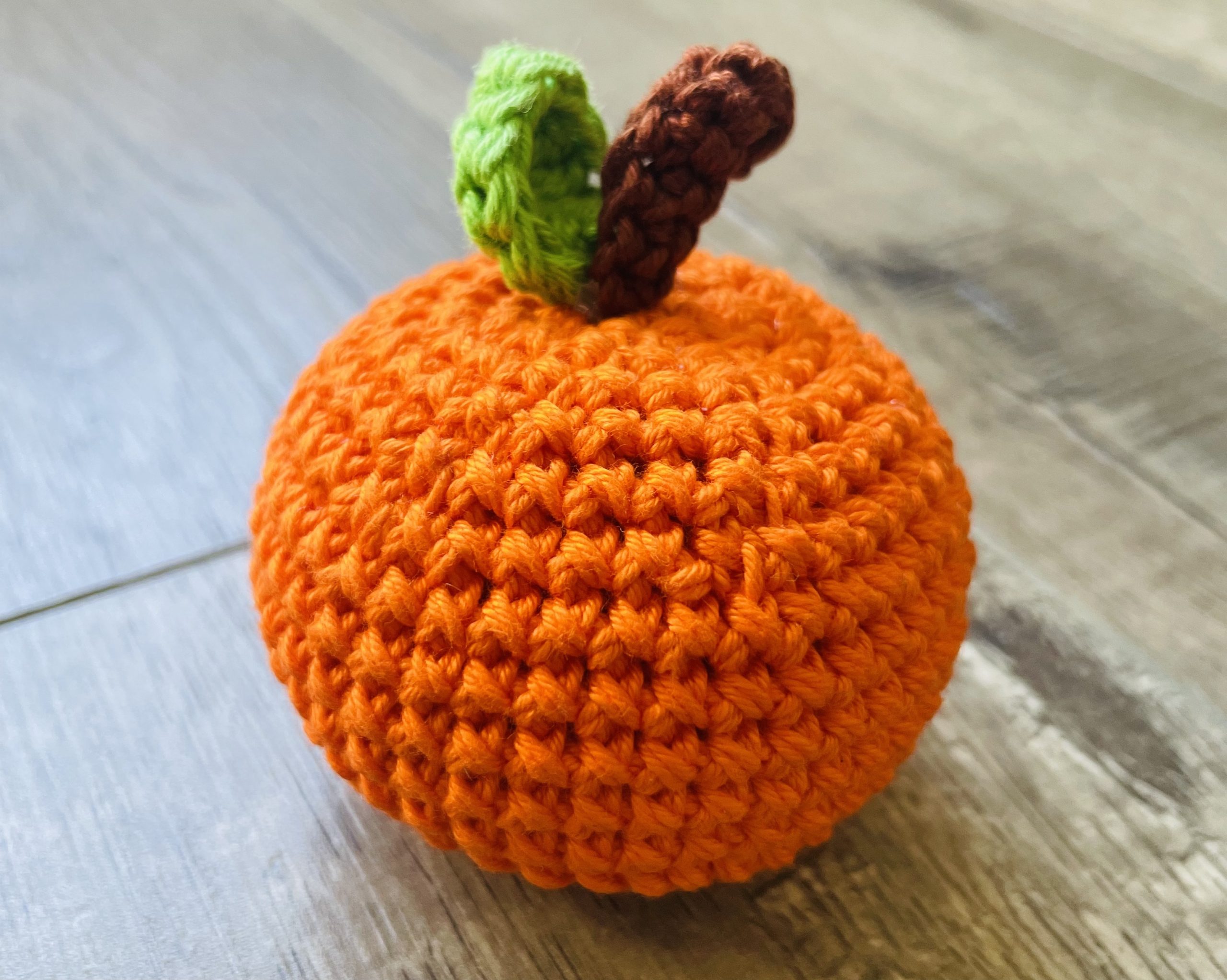 kids crochet play food orange