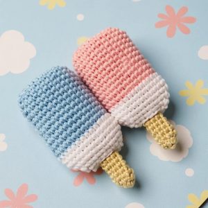 kids crochet play food popsicle