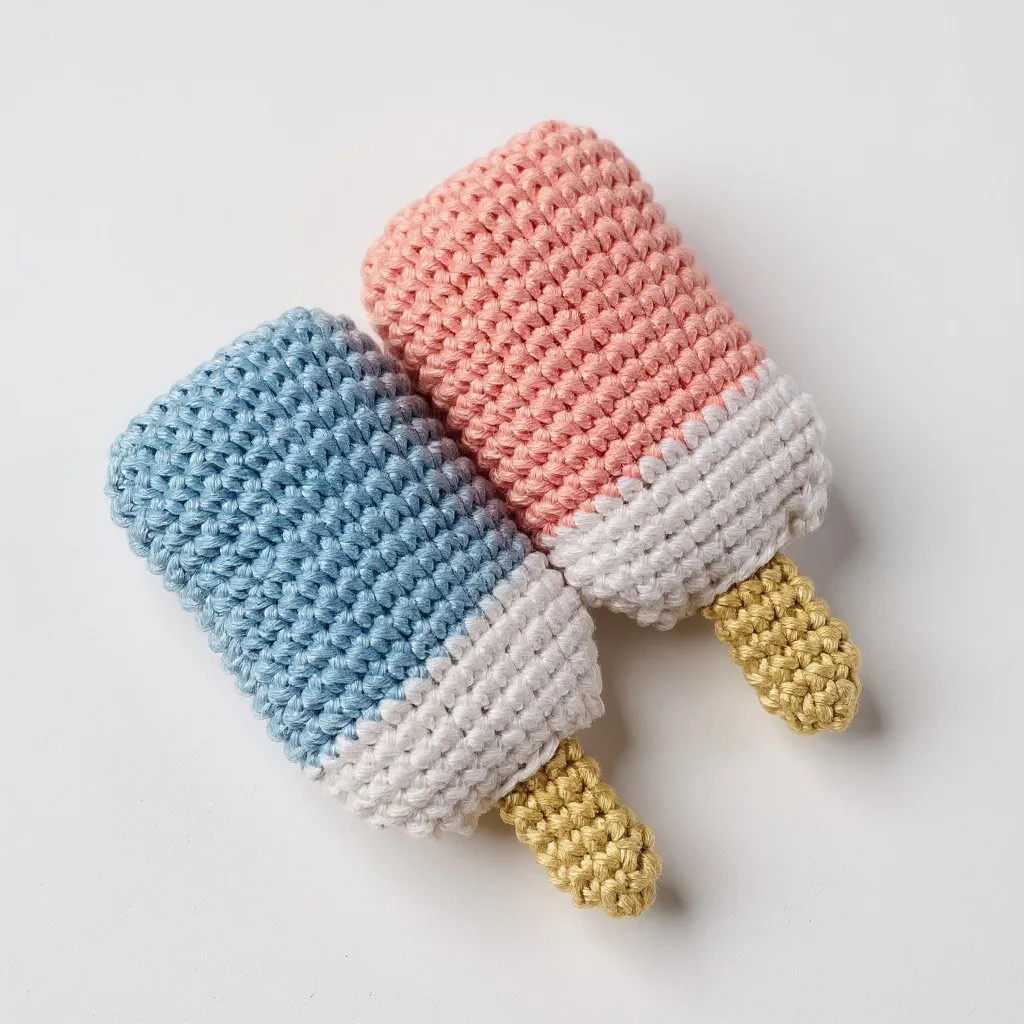 kids crochet play food popsicle