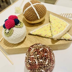 lamington, pavlova, hot cross bun, fairy bread