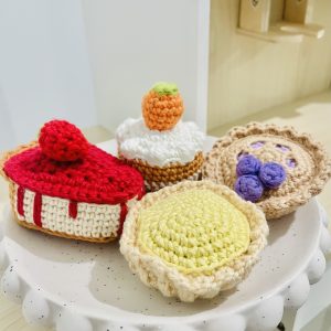 pastry set - carrot cake, tart, strawberry slice, blueberry tart